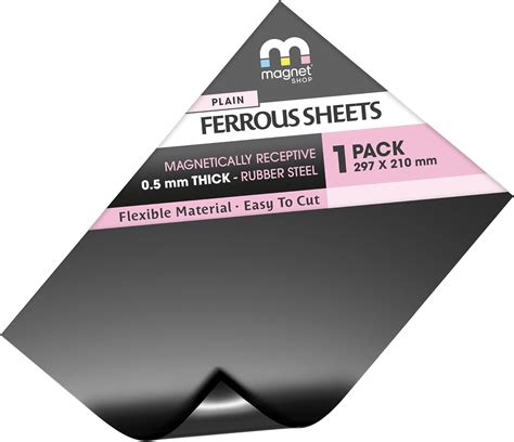 ferrous metal sheet|magnetically receptive sheets.